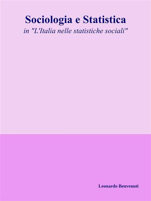 cover image of Sociologia e Statistica